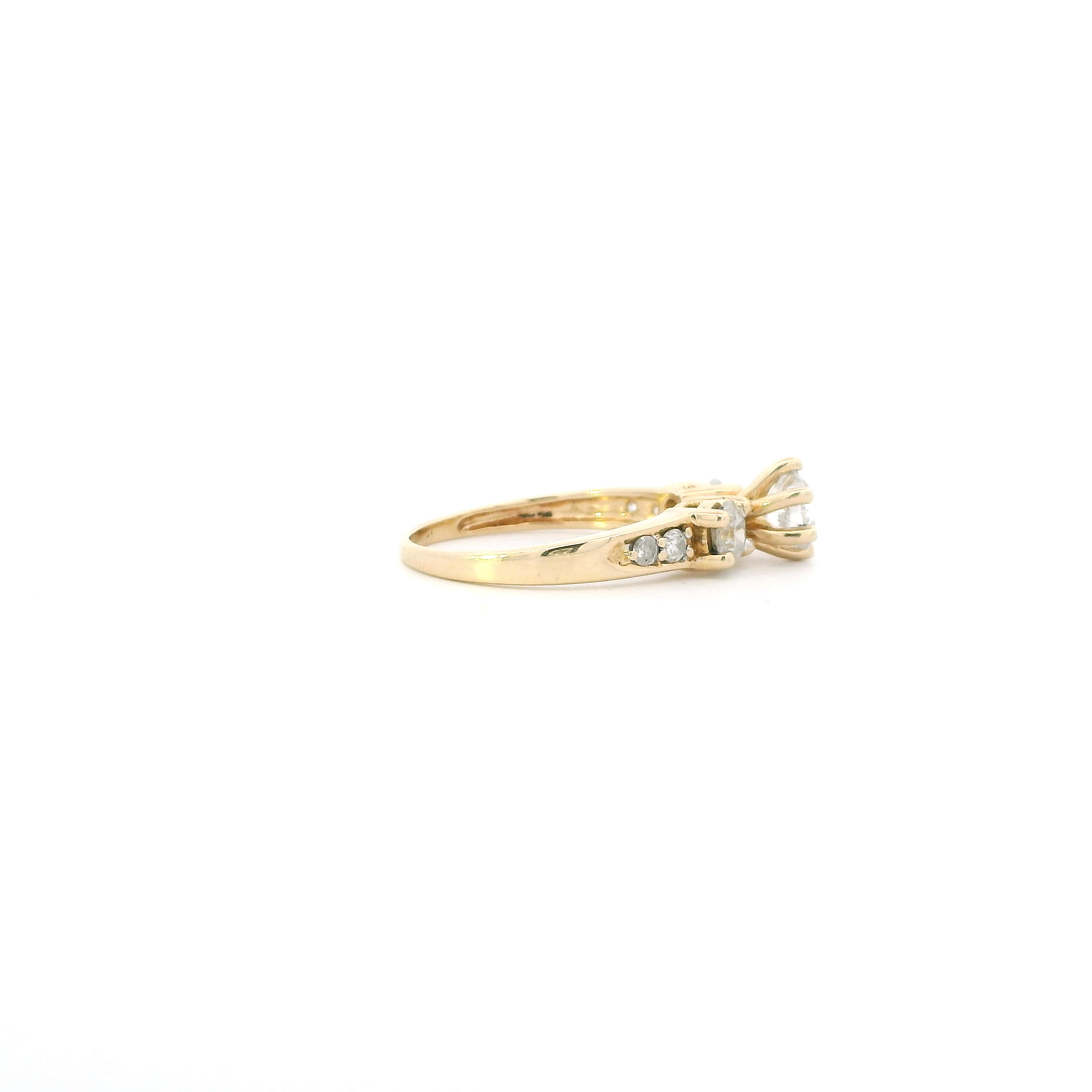 14K Yellow Gold Diamond Womens Ring - 1.56ct