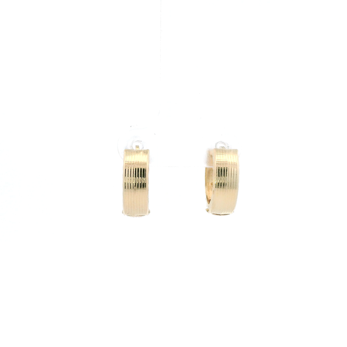 14k Tri Color Gold Diamond Cut Hoop Earrings