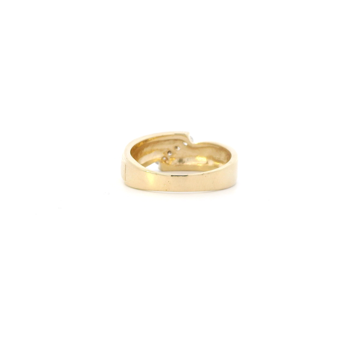 14K Yellow Gold Diamond Mens Ring - 0.20ct