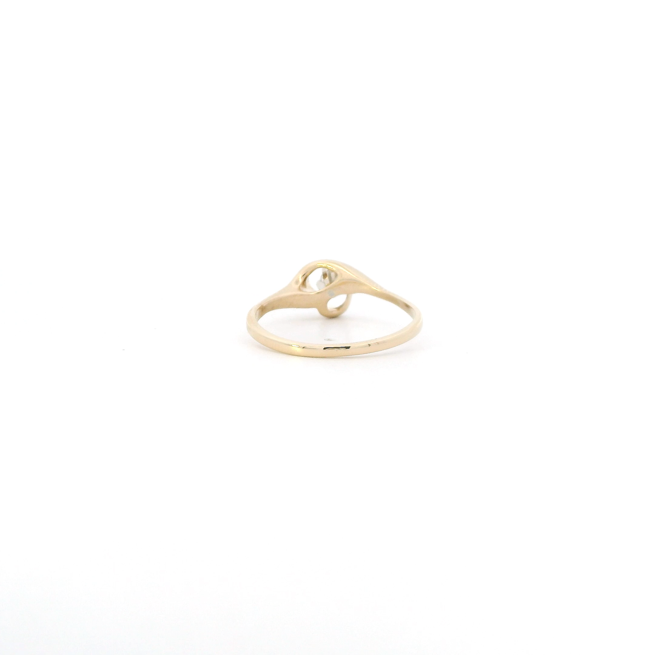 14K Yellow Gold Diamond Womens Ring - 0.07ct