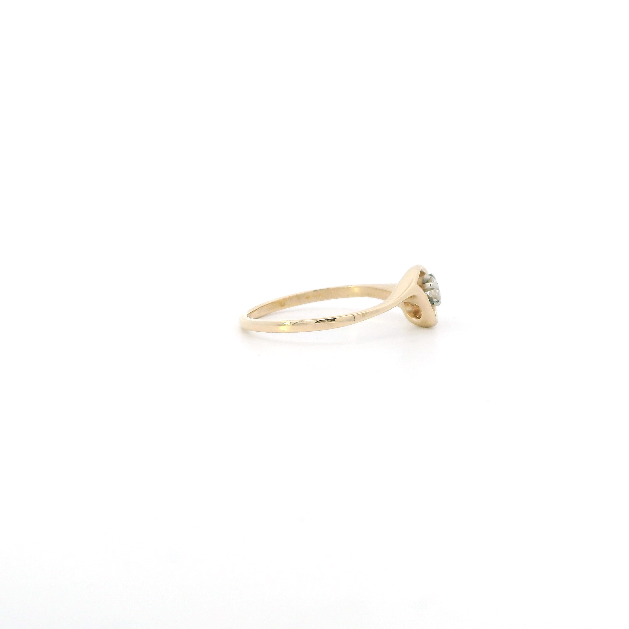 14K Yellow Gold Diamond Womens Ring - 0.07ct