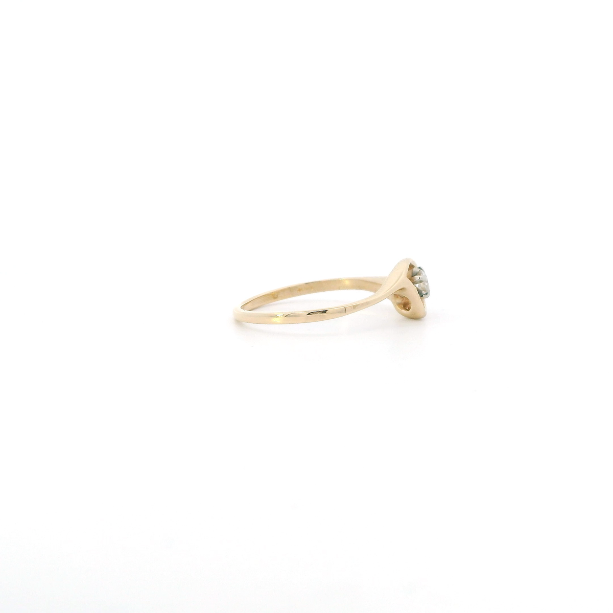 14K Yellow Gold Diamond Womens Ring - 0.07ct