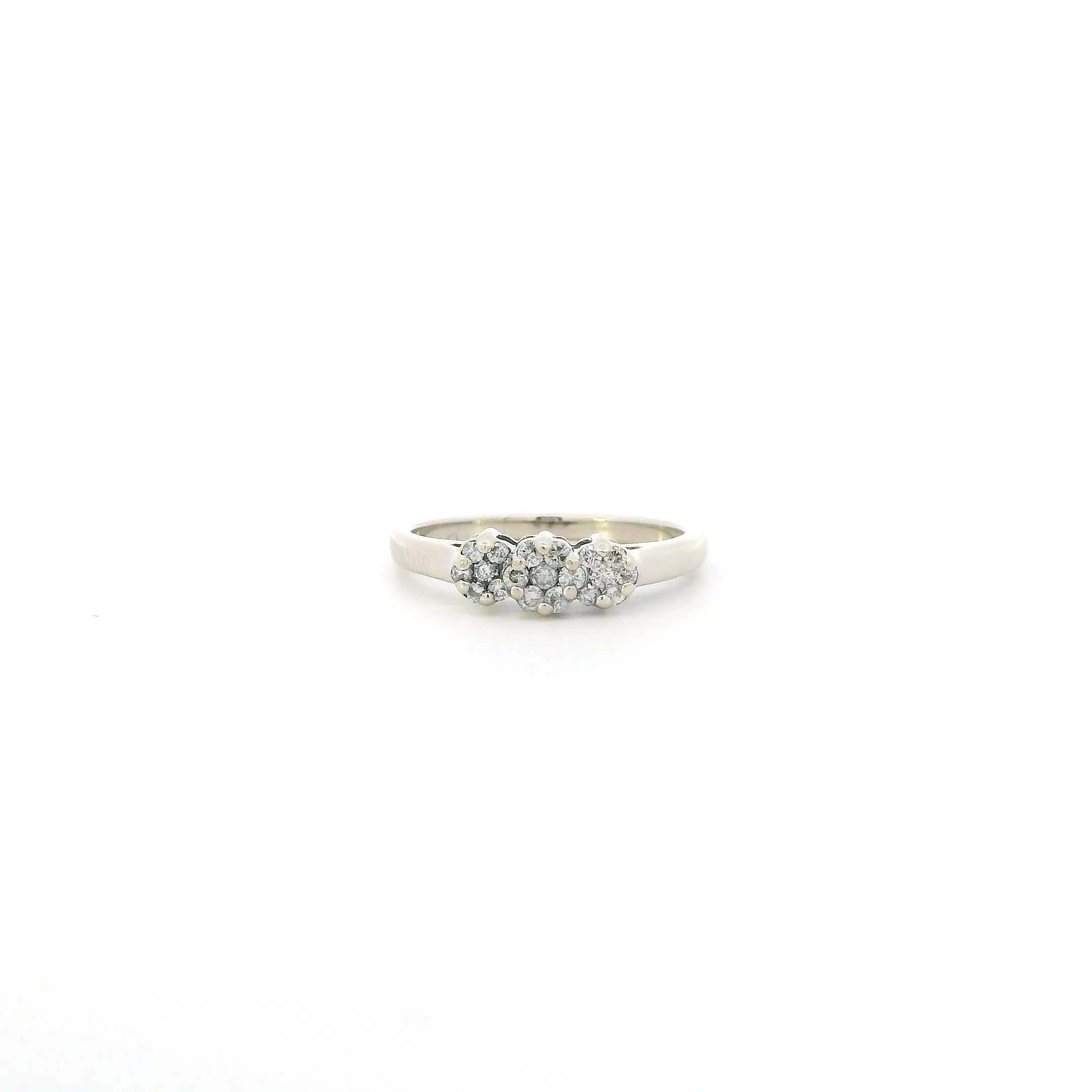 14K White Gold Diamond Womens Ring - 0.20ct