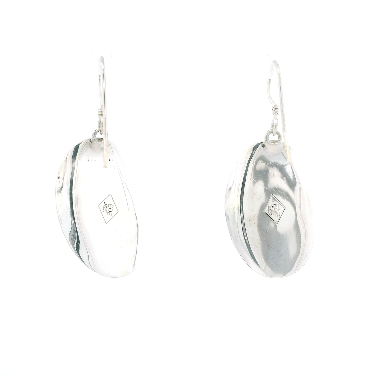 Silver Vintage Cowboy Hat Turquoise Navajo Earrings
