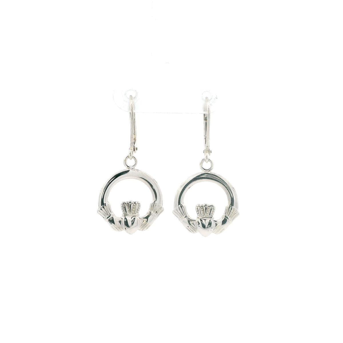 Silver Irish Claddagh Drop Love, Loyalty, & Friendship Earrings