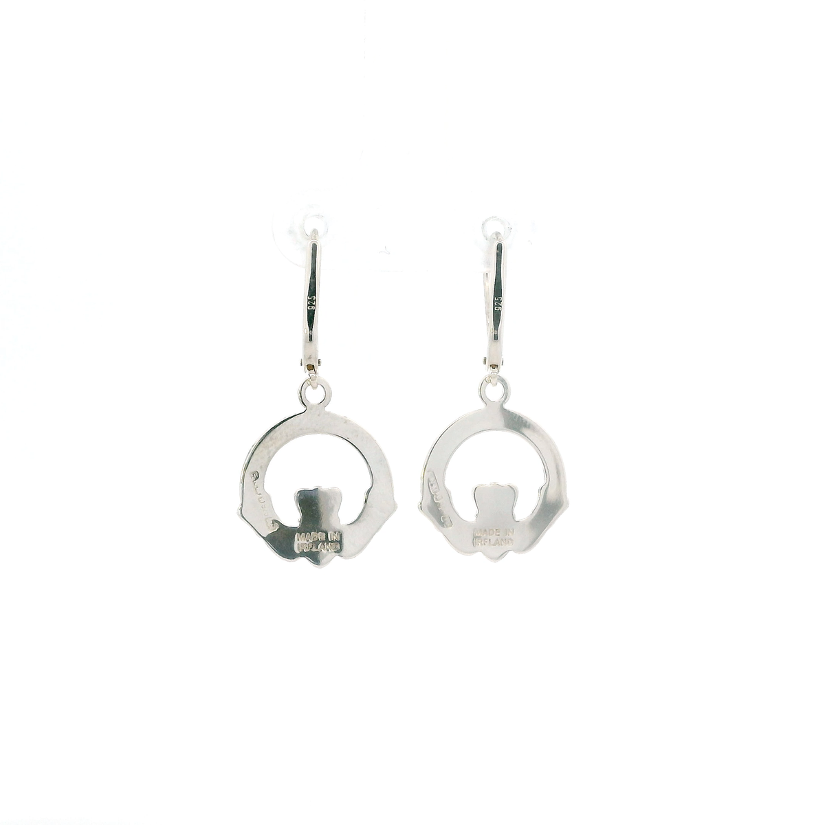 Silver Irish Claddagh Drop Love, Loyalty, & Friendship Earrings