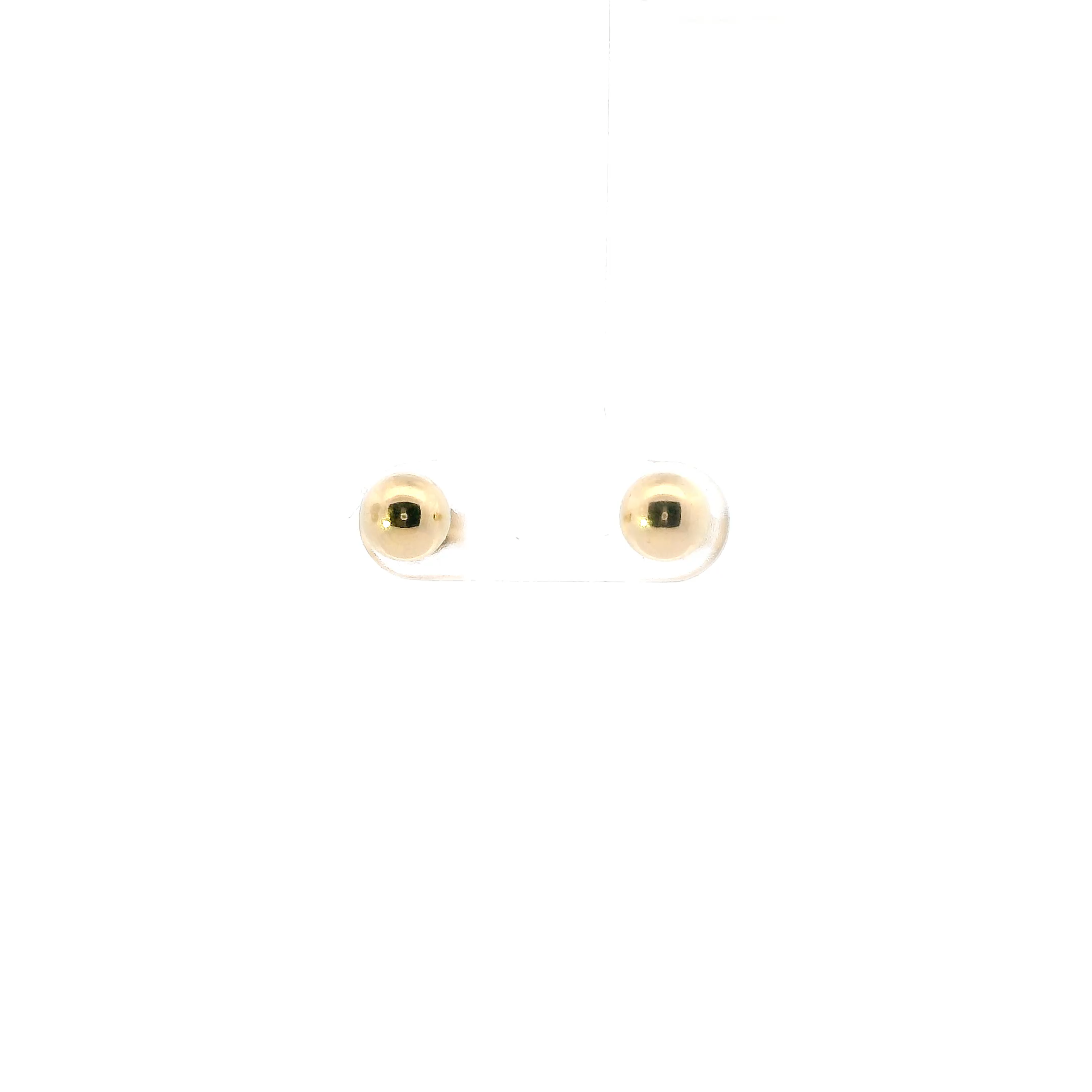 14K Yellow Gold Ball Stud Earrings