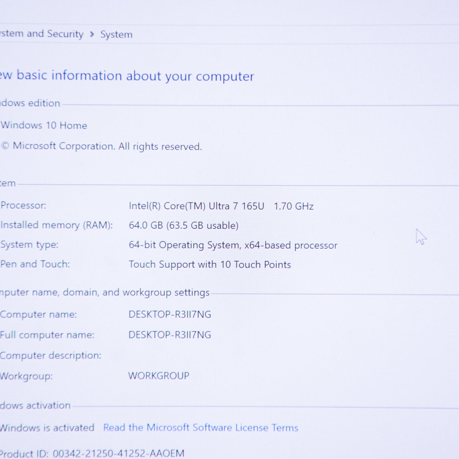 Lenovo Thinpad X1 Carbon Gen 12 - Ultra 7 165U @ 1.7Ghz, 64 GB Ram, 512 GB SSD - 