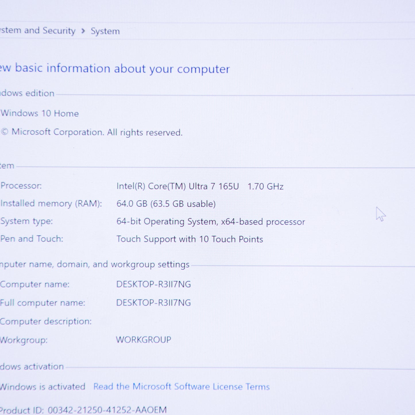 Lenovo Thinpad X1 Carbon Gen 12 - Ultra 7 165U @ 1.7Ghz, 64 GB Ram, 512 GB SSD - "AS-IS"