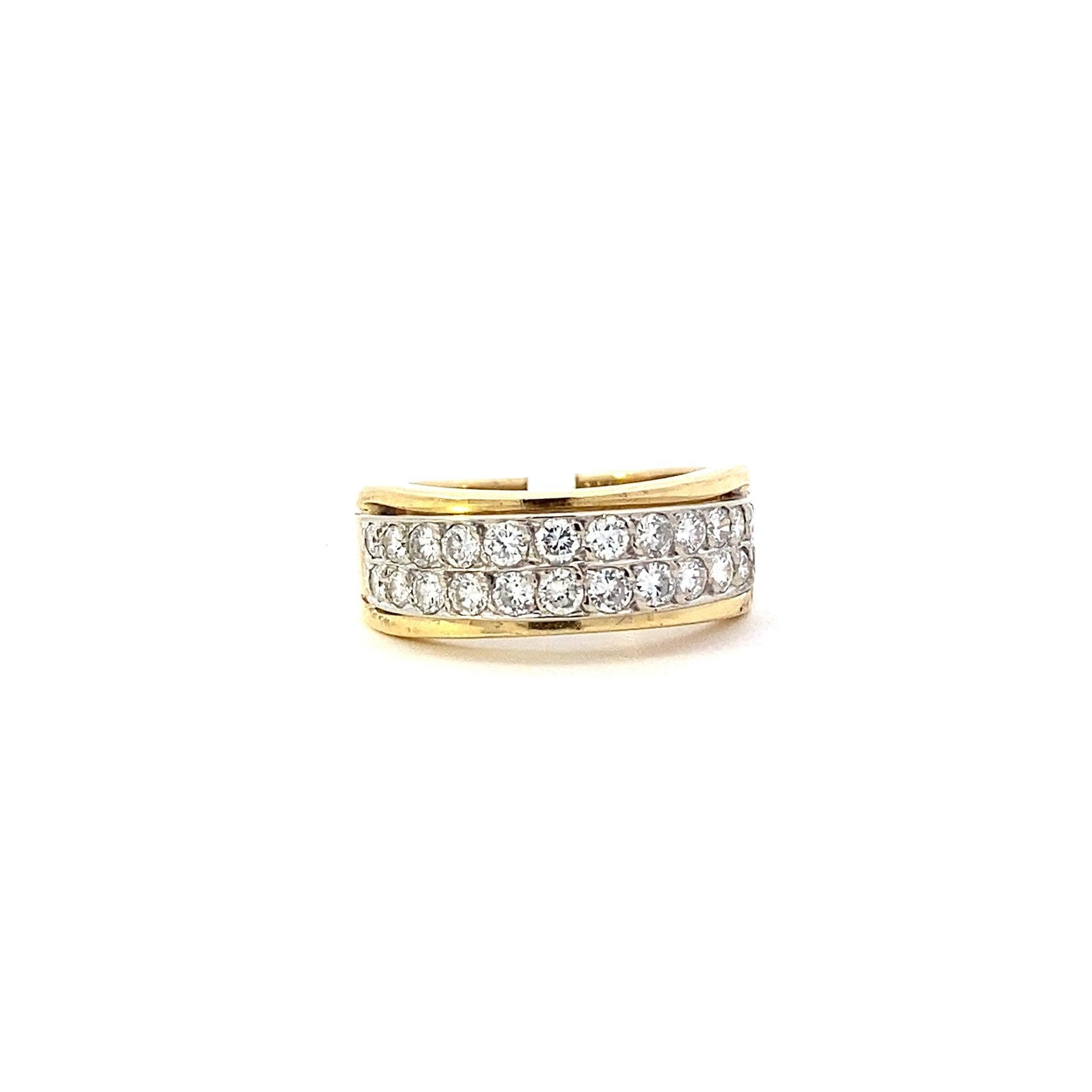 18K Yellow & White Gold Women's Diamond Ring - 0.55ct - ipawnishop.com