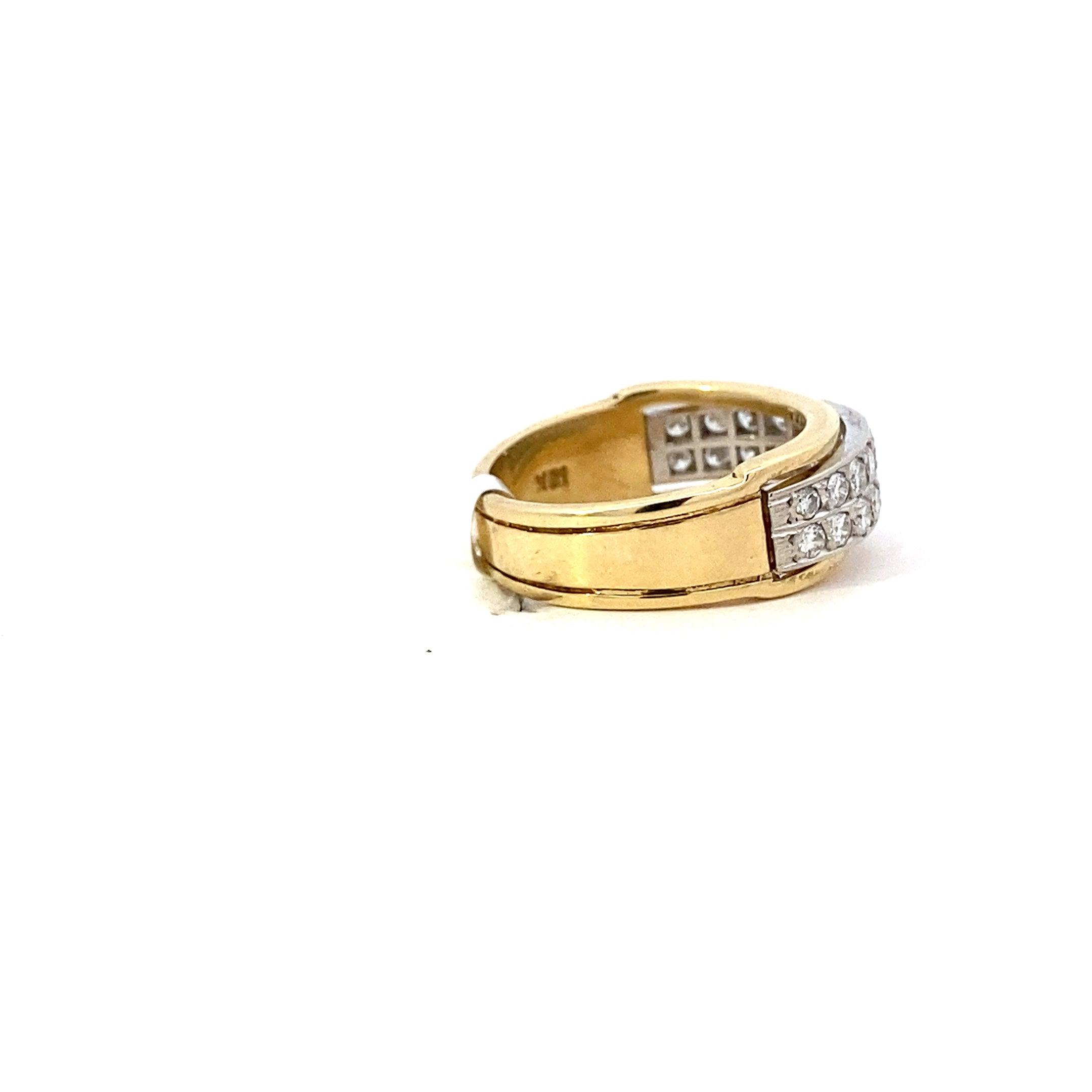 18K Yellow & White Gold Women's Diamond Ring - 0.55ct - ipawnishop.com