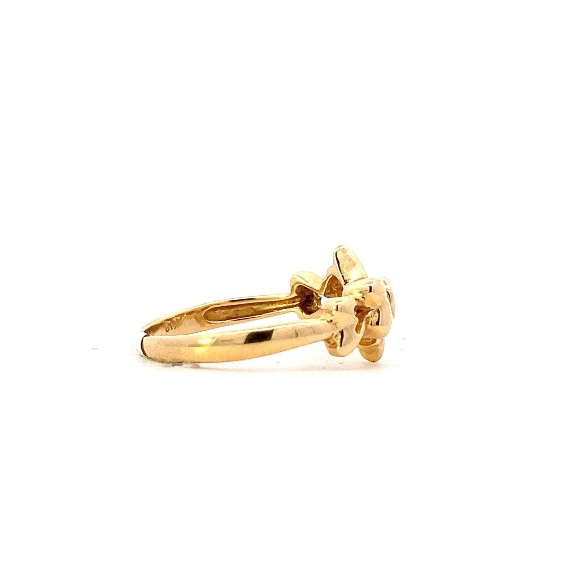 Anillo "Arco" de Diamantes en Oro Amarillo 18K - 0.08ct - ipawnishop.com