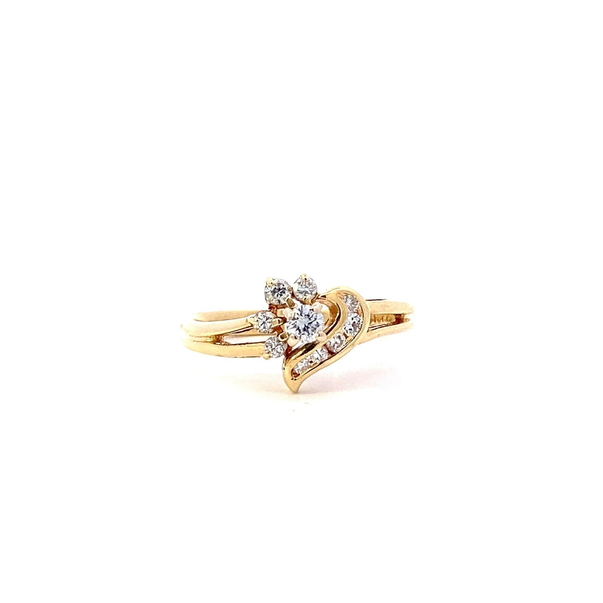 18K Yellow Gold Women's Diamond Ring - 0.3ct - ipawnishop.com