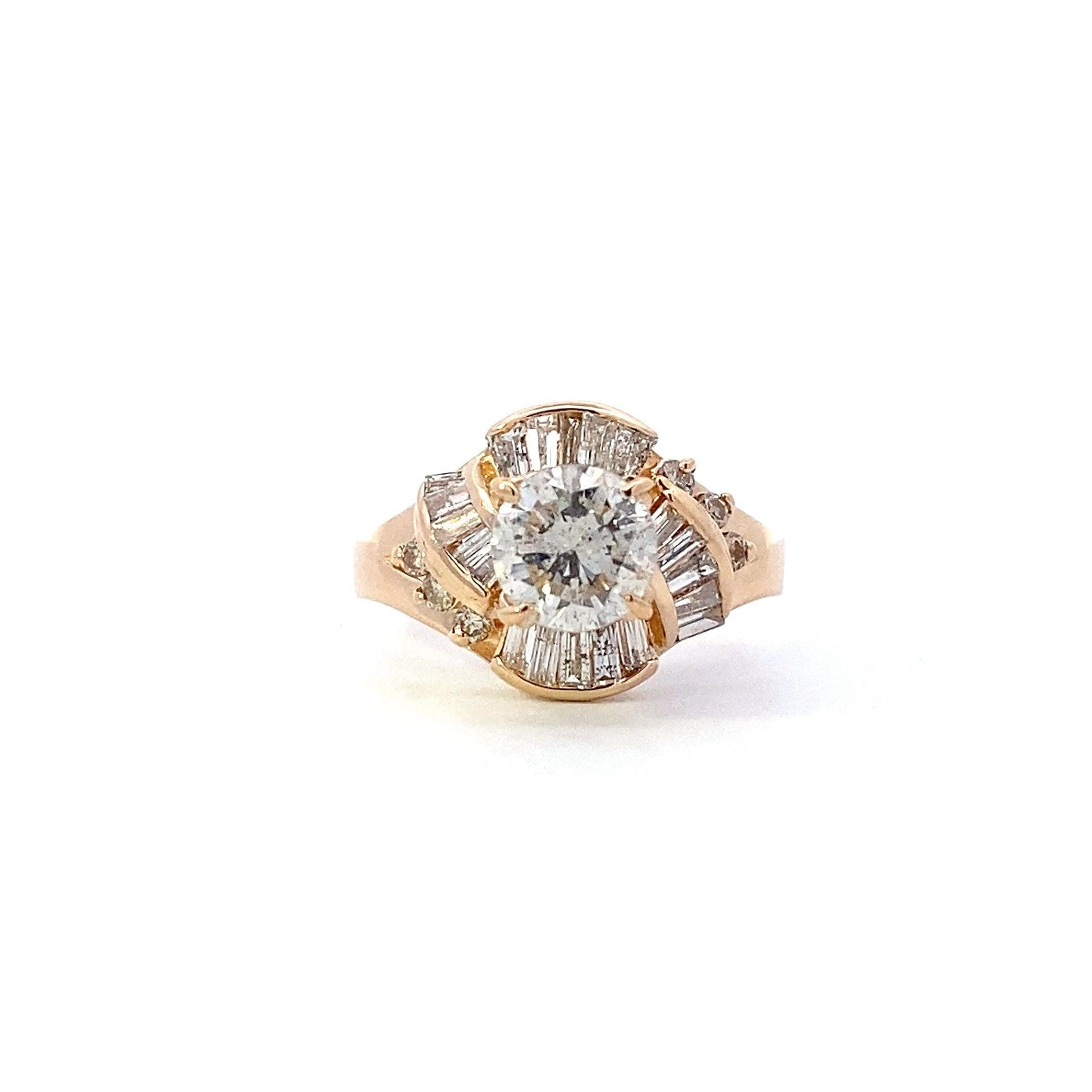 18K Yellow Gold Women's Diamond Ring - 1.63ct - ipawnishop.com