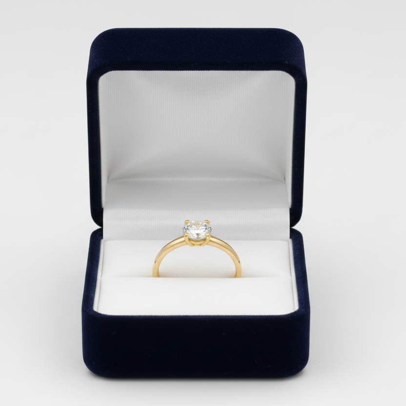 14K Yellow Gold Diamond Solitaire Ring - 0.46ct