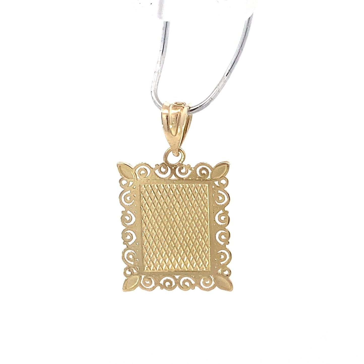 10K Yellow & White Gold 19x15mm Letter "T" Pendant