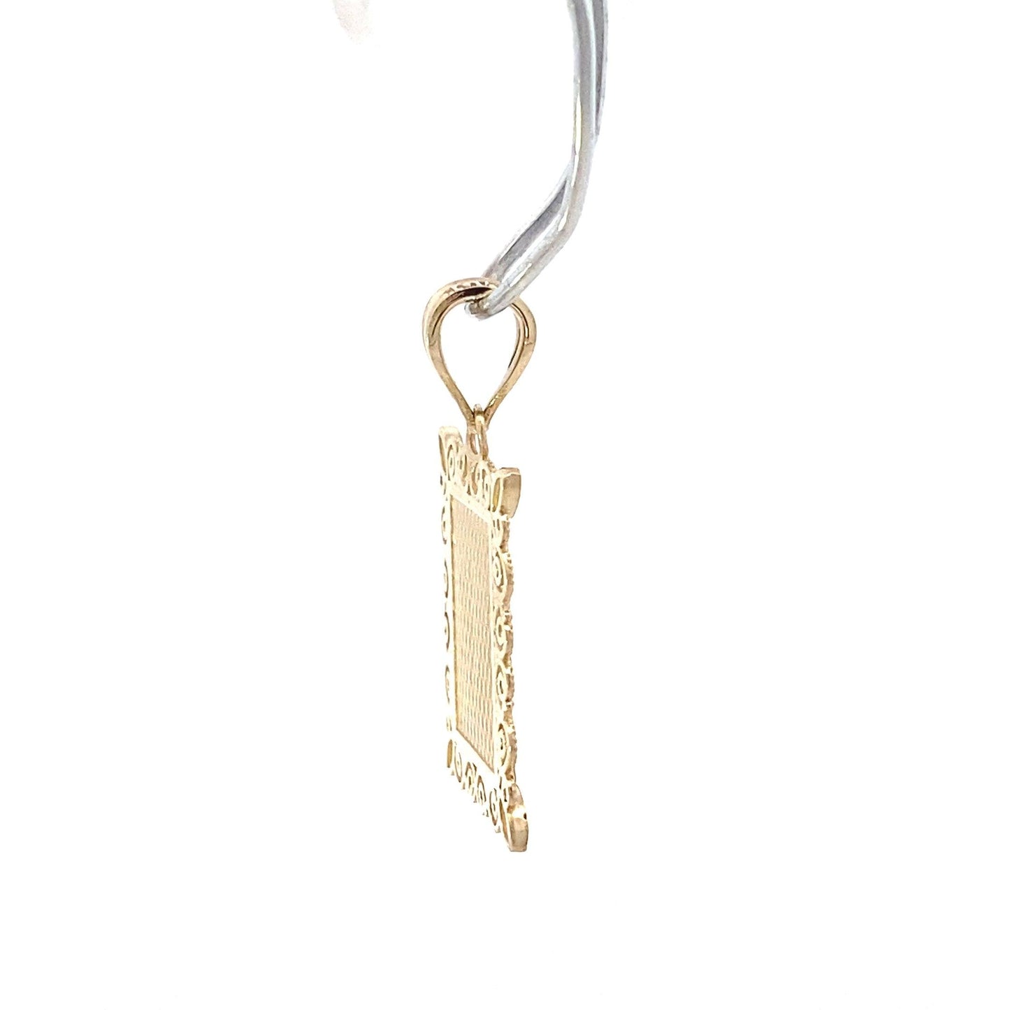 10K Yellow & White Gold 19x15mm Letter "T" Pendant
