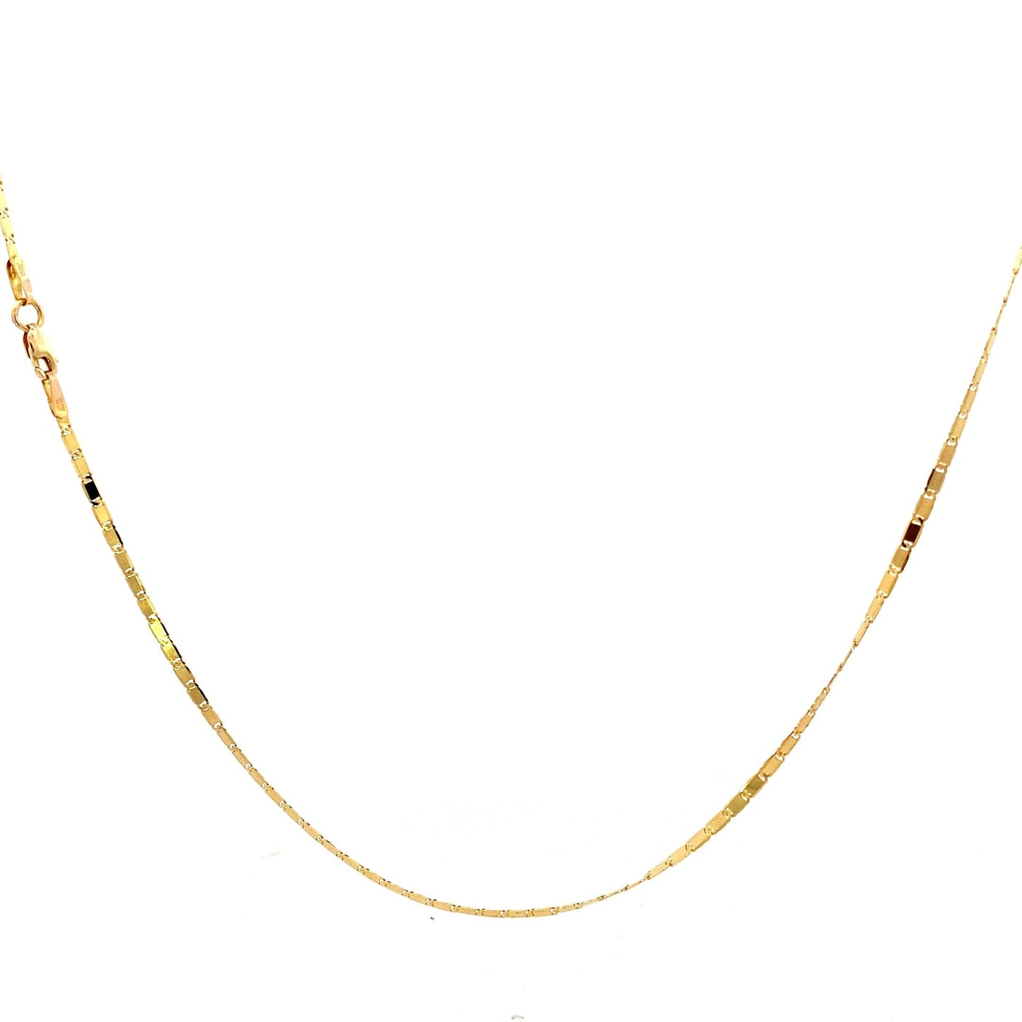 14K Yellow Gold 20" Flat Mariner Chain