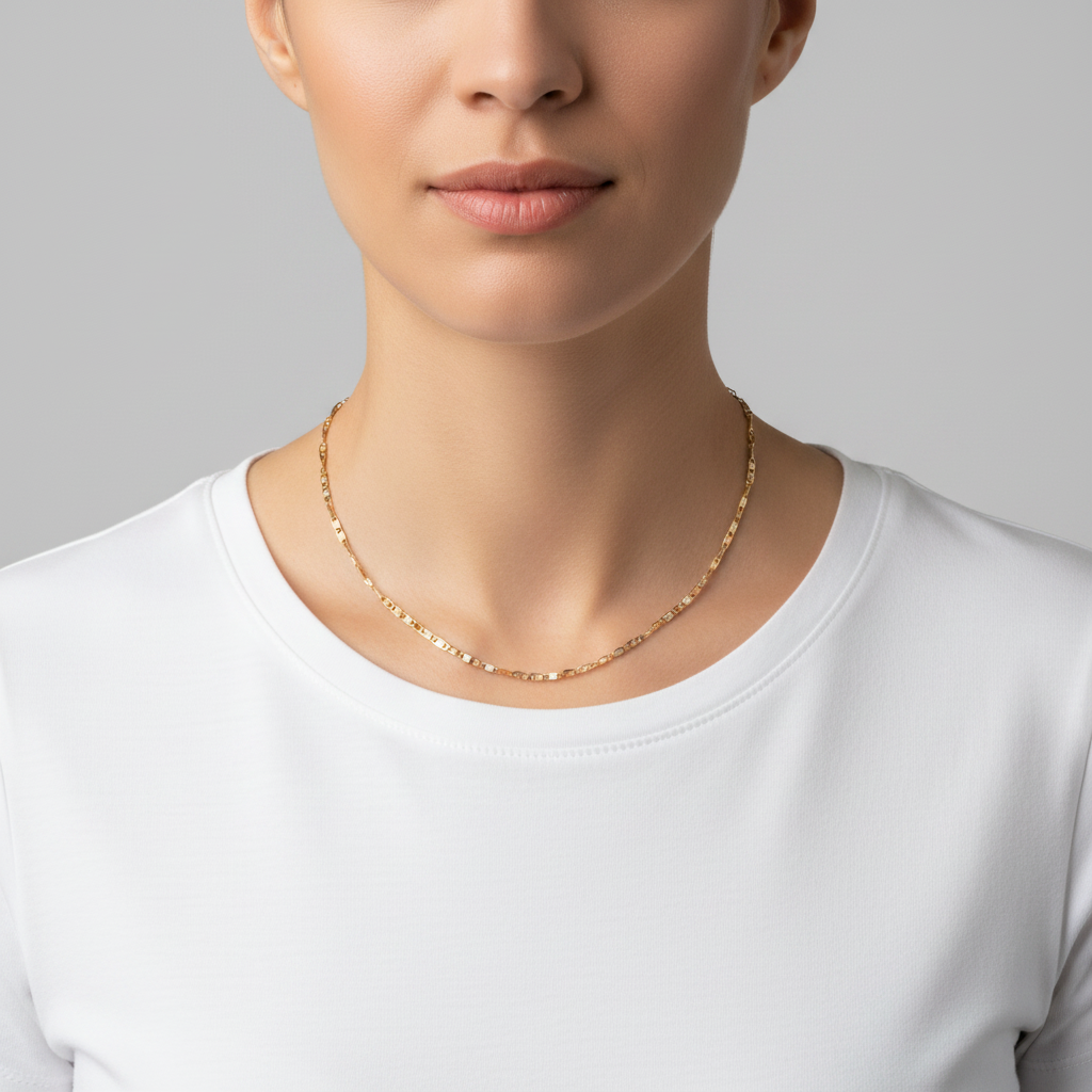 14K Tri-Color Gold Valentino Chain