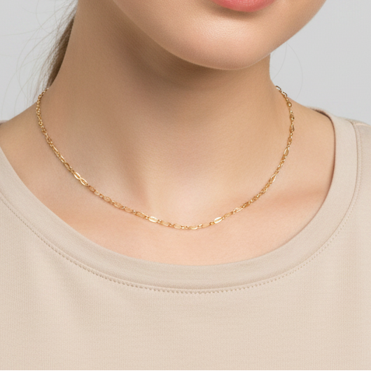 14K Yellow Gold 18" Figaro Chain