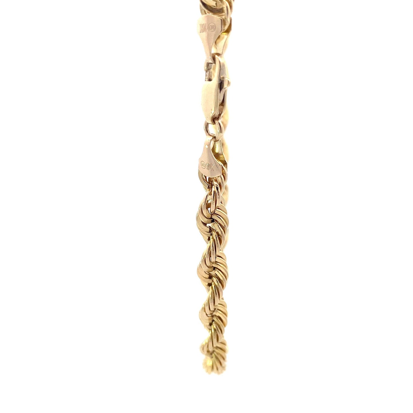 10K Yellow Gold Hollow Rope 24" Chain