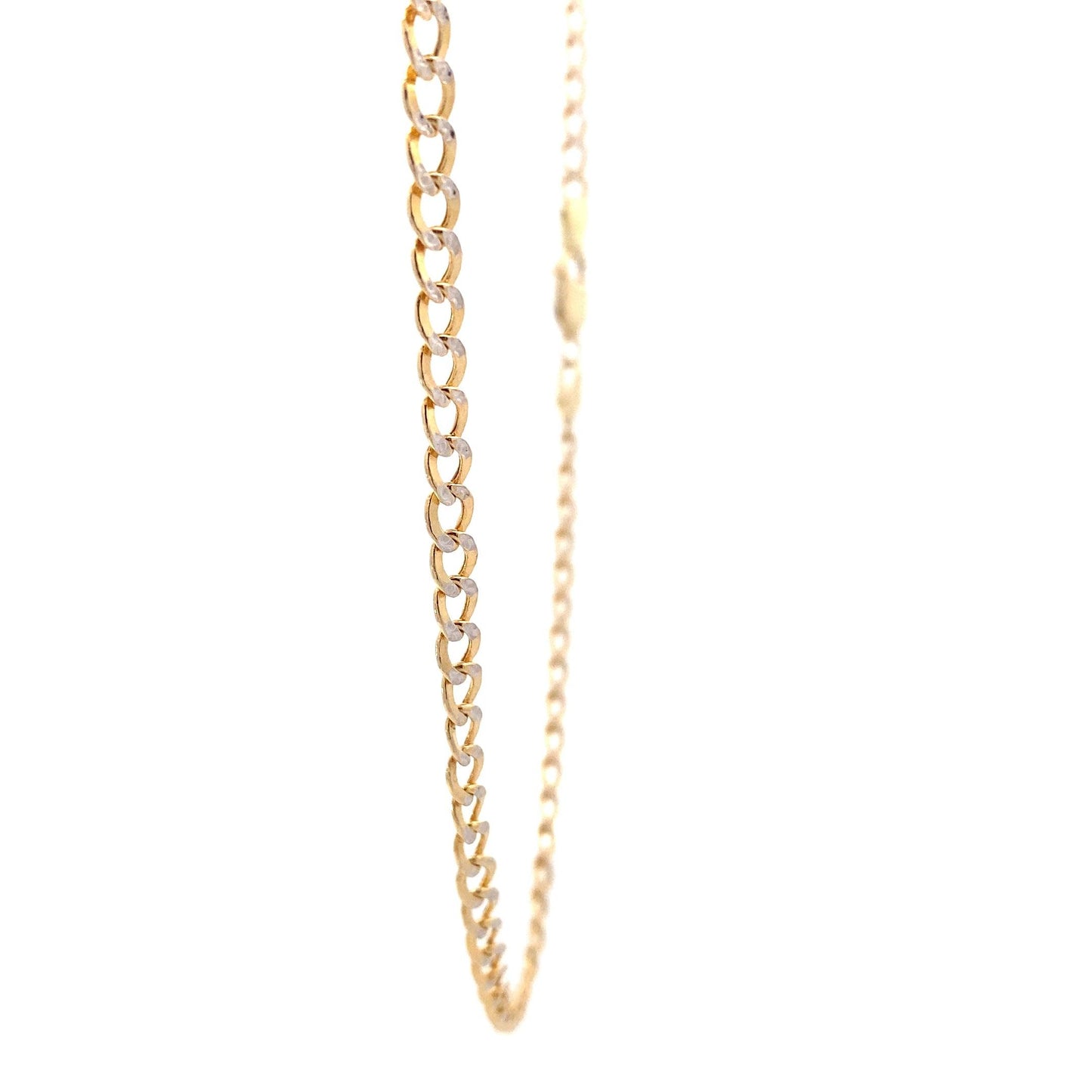 10K Yellow Gold Diamond Cut Curb Chain