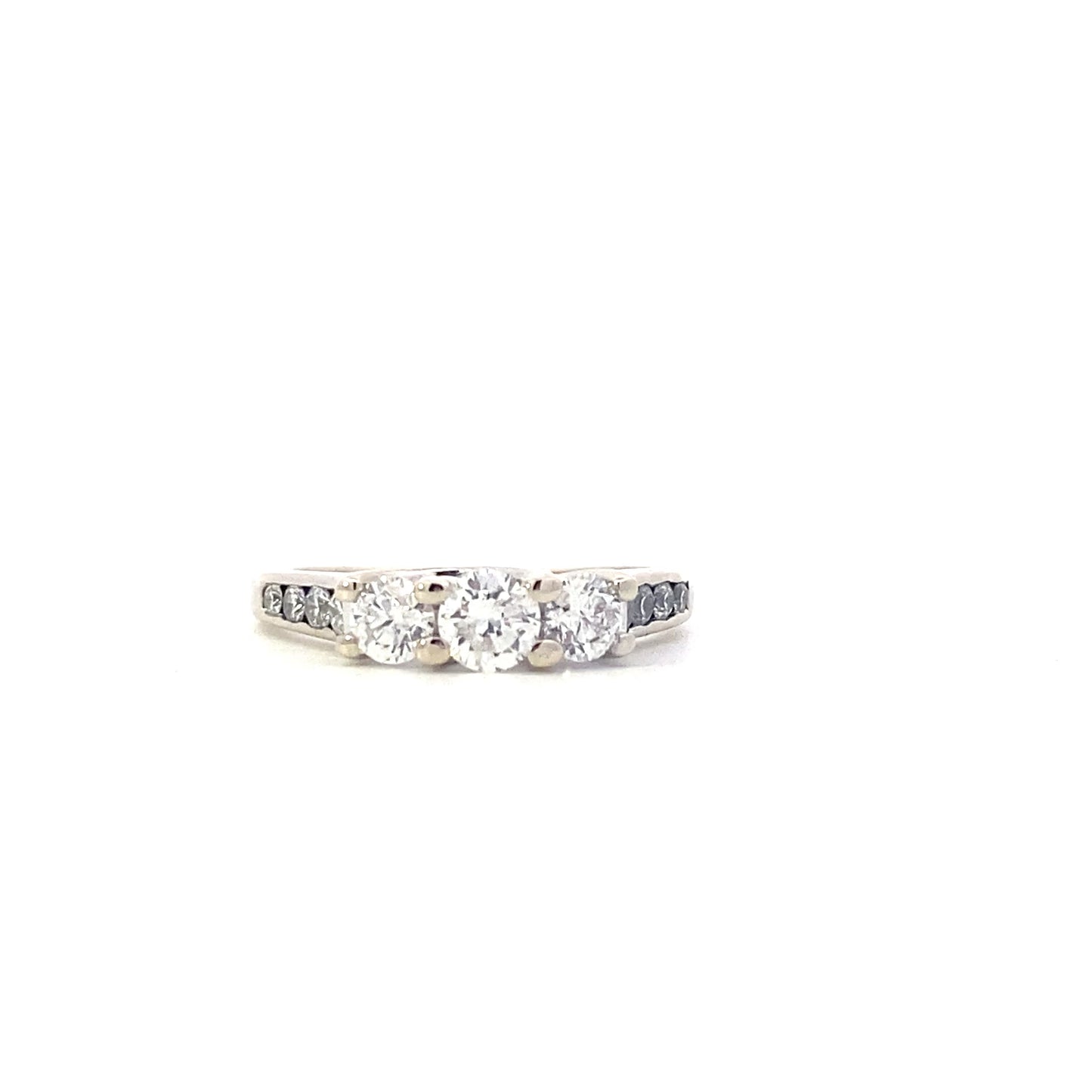 14K White Gold Diamond Womens Ring- 1.02ct