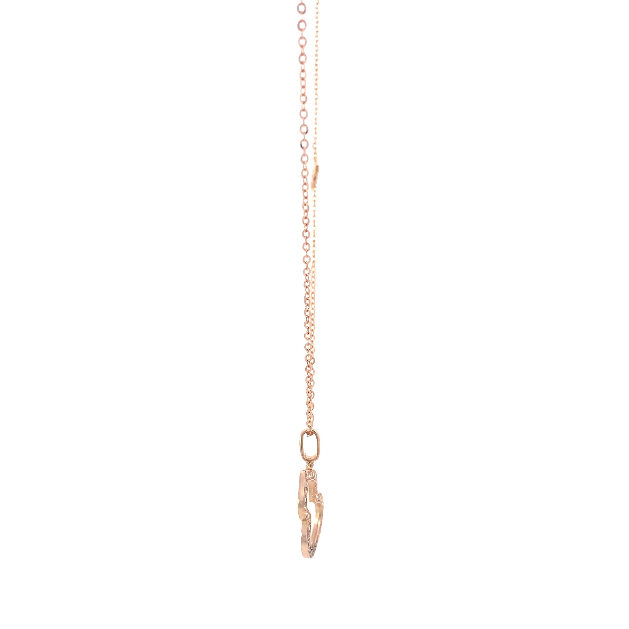 18k Rose Gold Qeenlin Gourd Pendant & 17.5