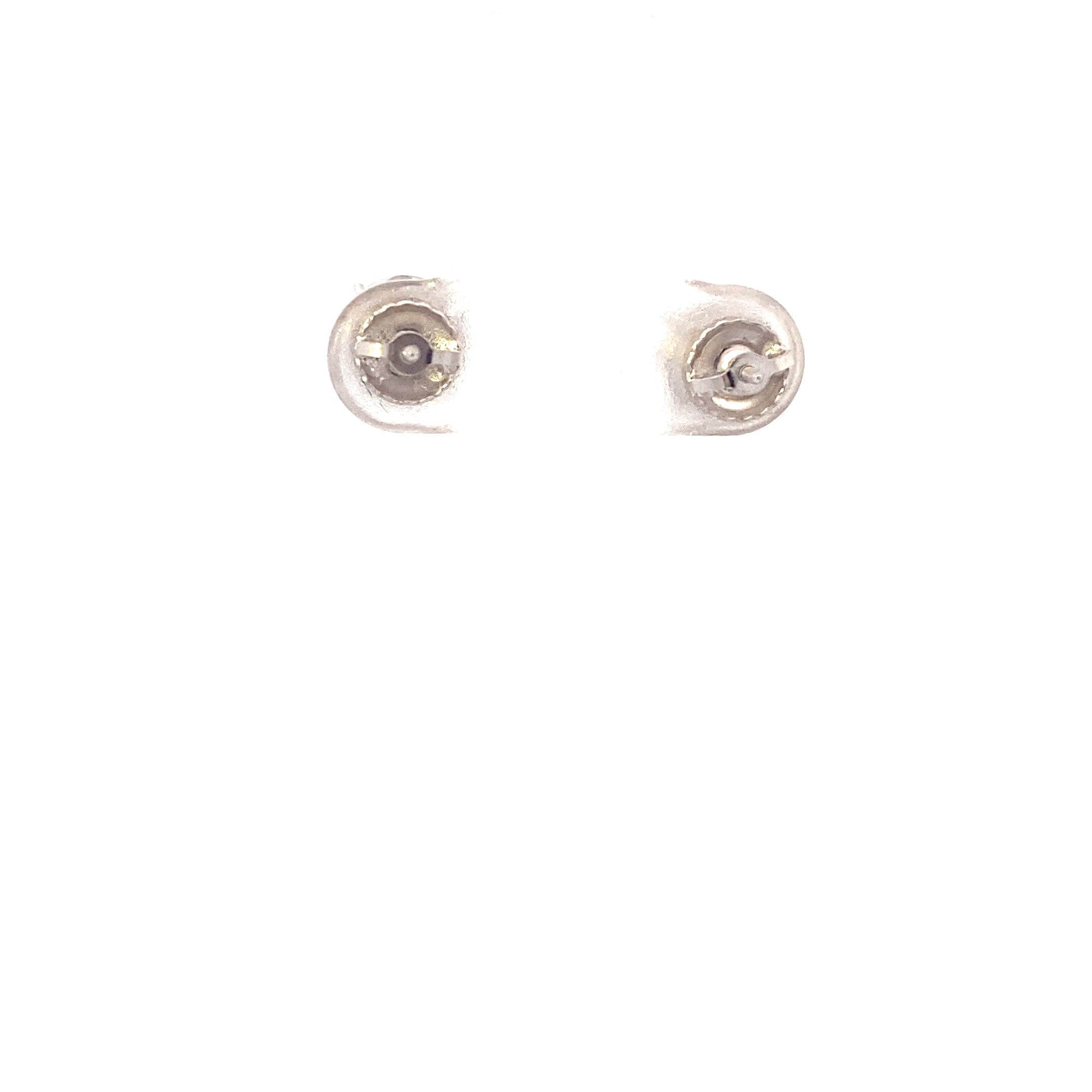 New 14K White Gold Lab Diamond Solitaire Earrings