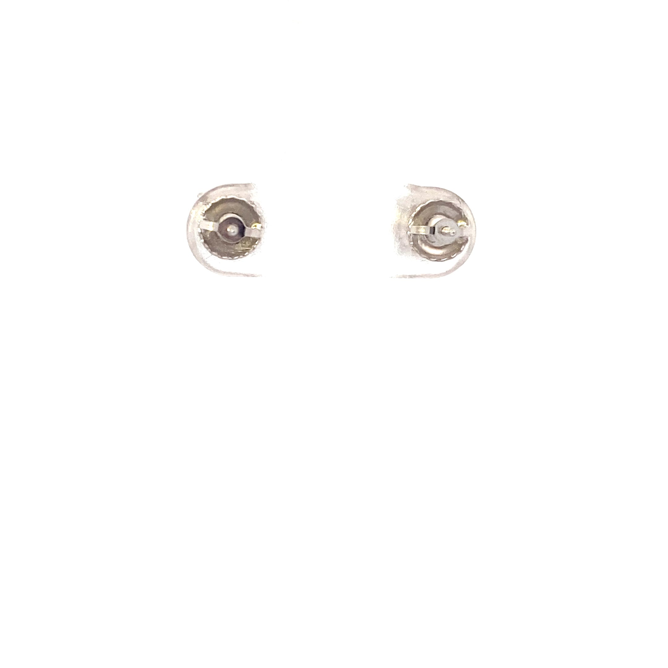 New 14K White Gold Lab Diamond Solitaire Earrings - 2.0ct