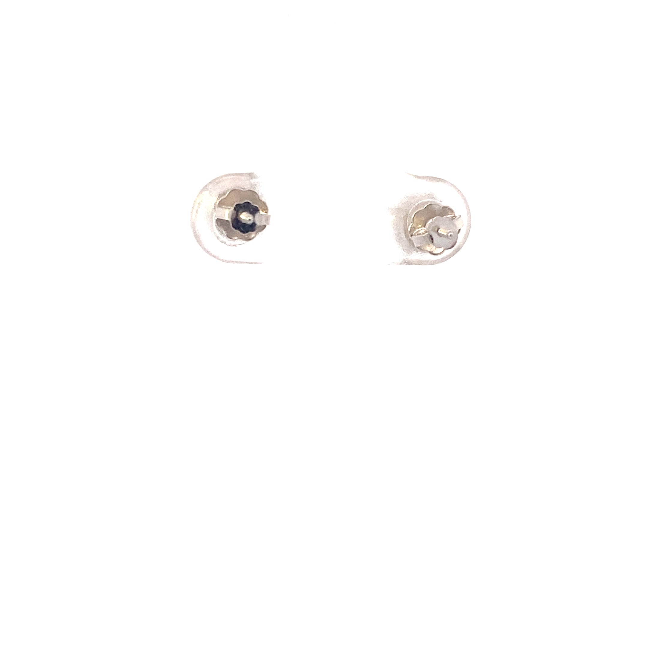 New 14K White Gold Lab Diamond Solitaire Earrings - 1.50ct