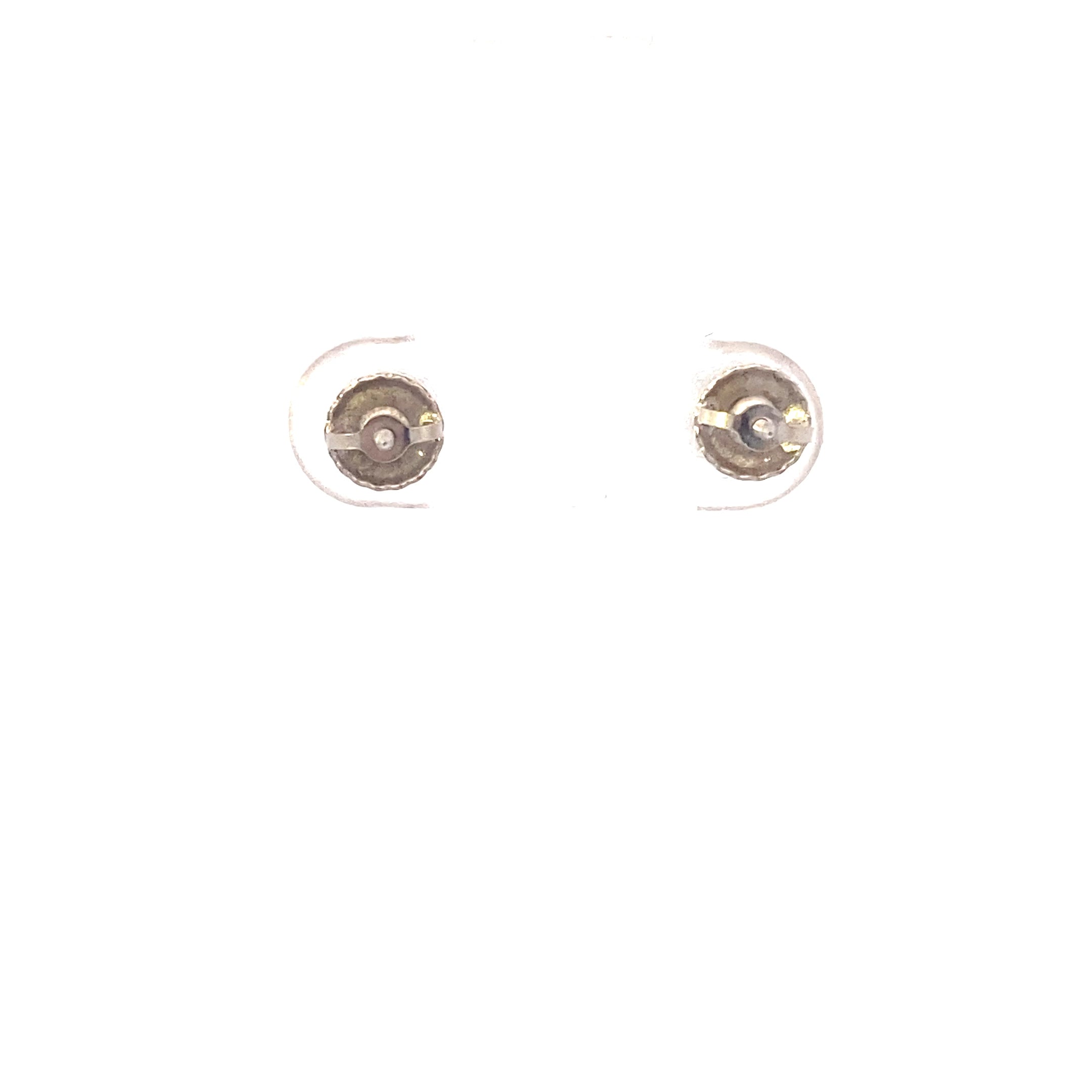 New 14K White Gold Lab Diamond Solitaire Earrings