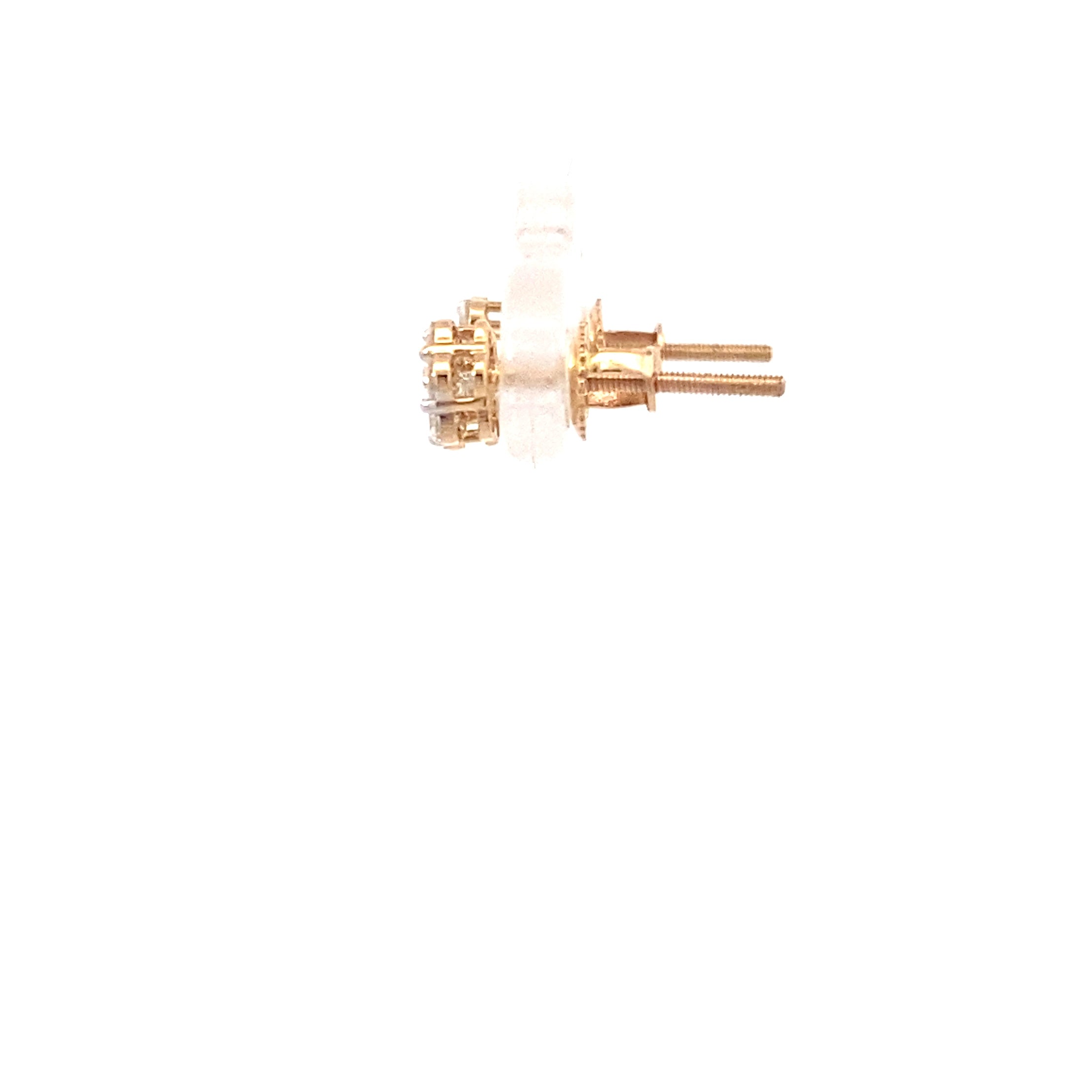 New 14K Yellow Gold Lab Grown Diamond Earrings - 0.30ct