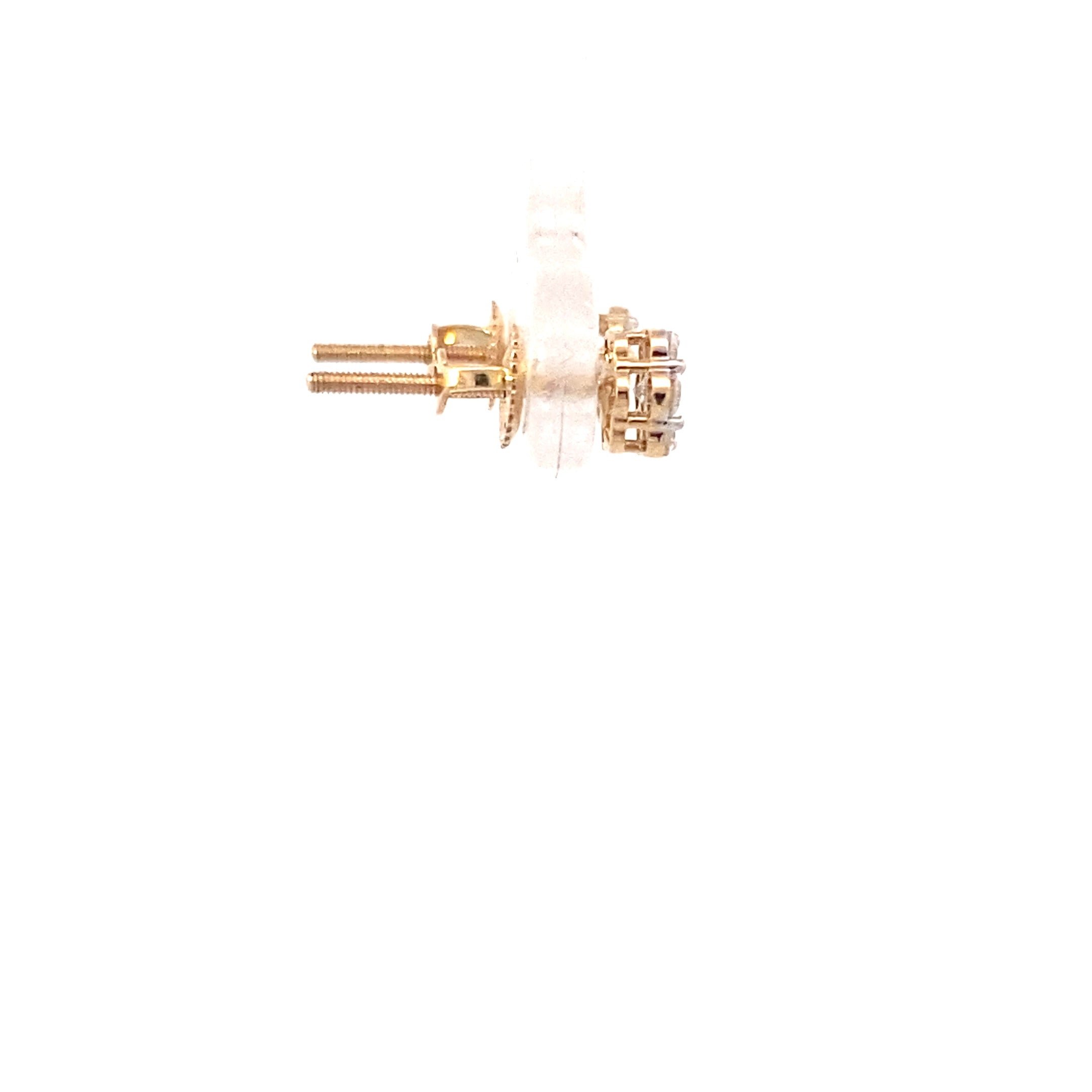New 14K Yellow Gold Lab Grown Diamond Earrings - 0.30ct