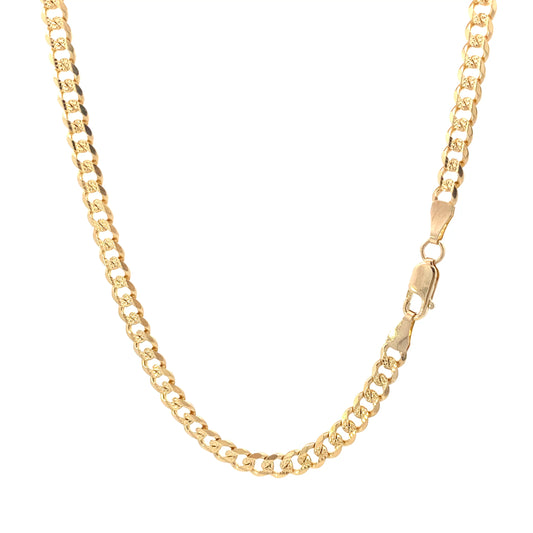 14K Yellow Gold 22" DC Curb Chain
