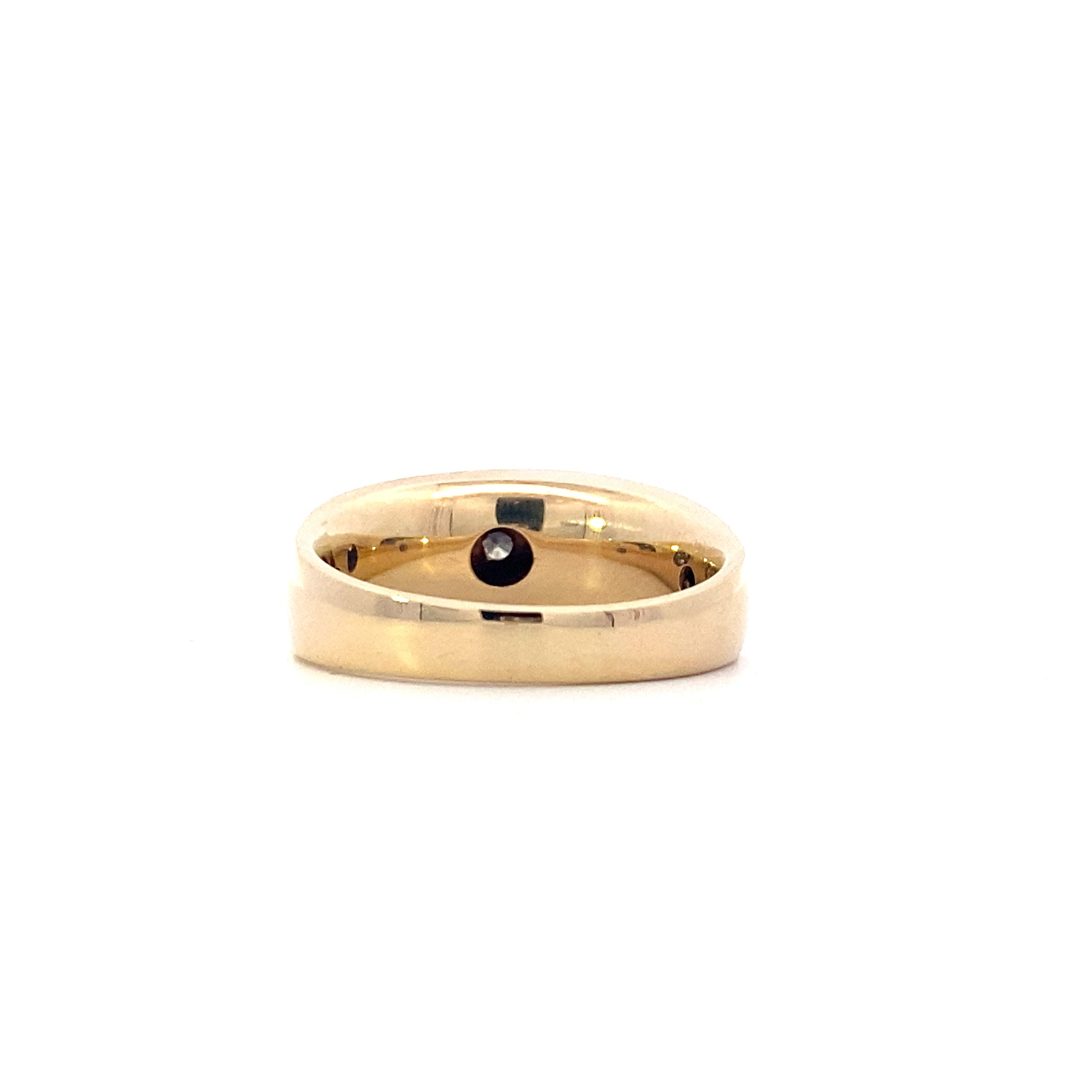 14K Yellow Gold Diamond Men's Ring - 0.86ct