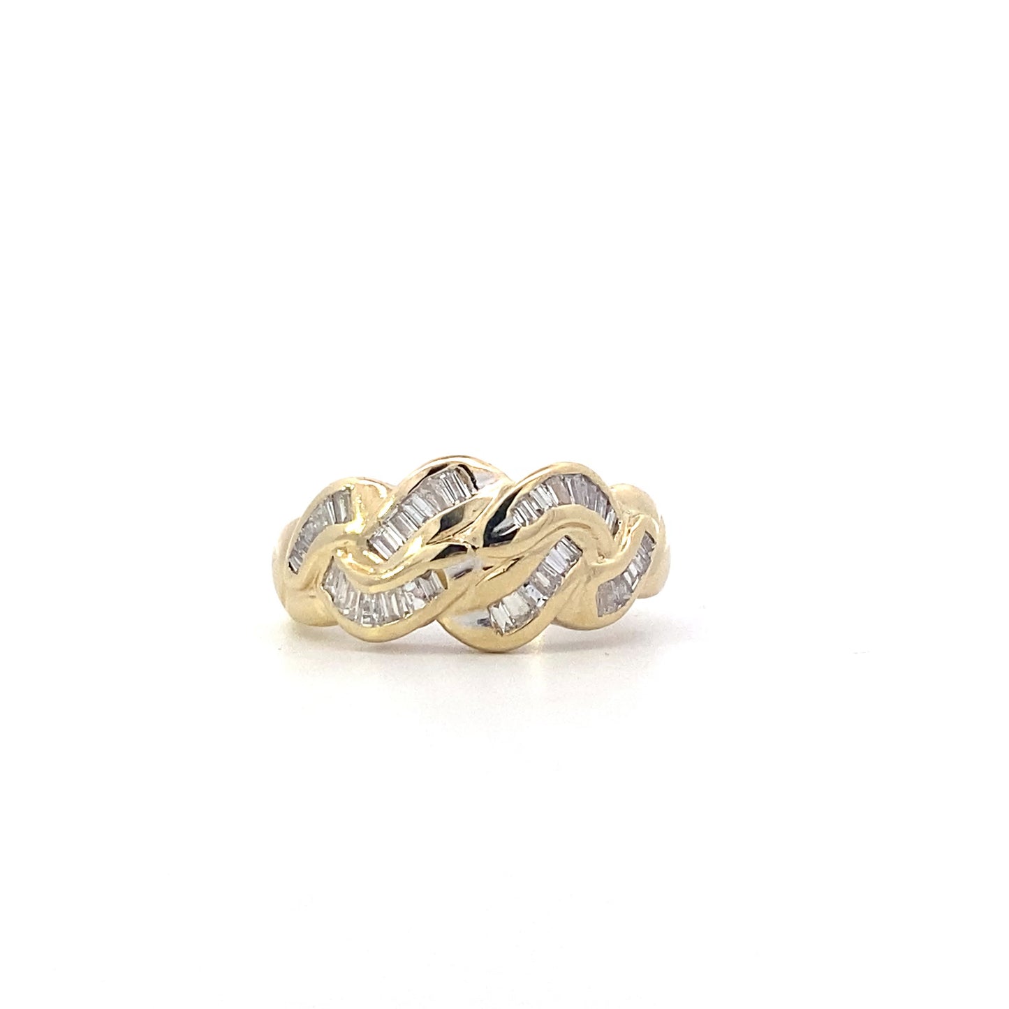 14K Yellow Gold Diamond Women's Ring