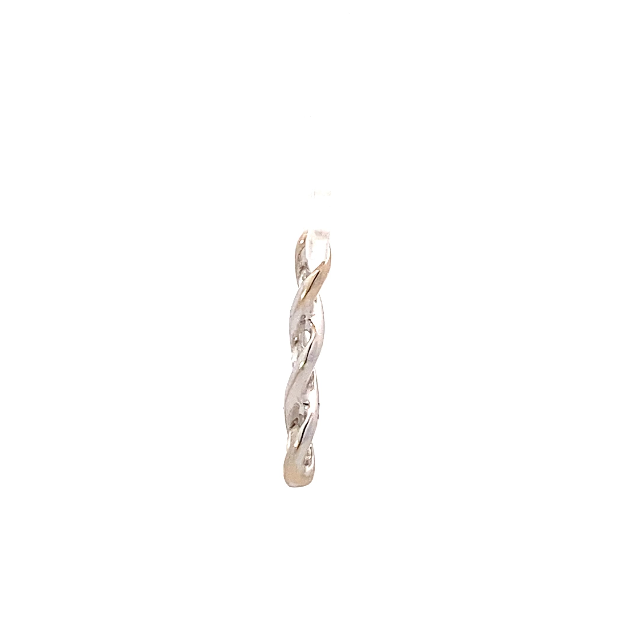 14K White Gold Diamond Spiral Pendant - 0.20ct