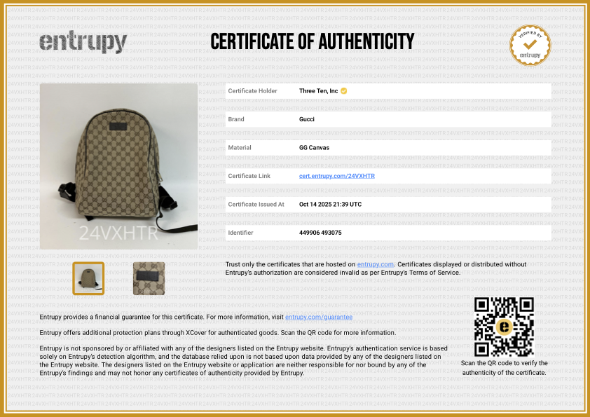 Gucci Brown Monogram Canvas Travel Backpack - 449906