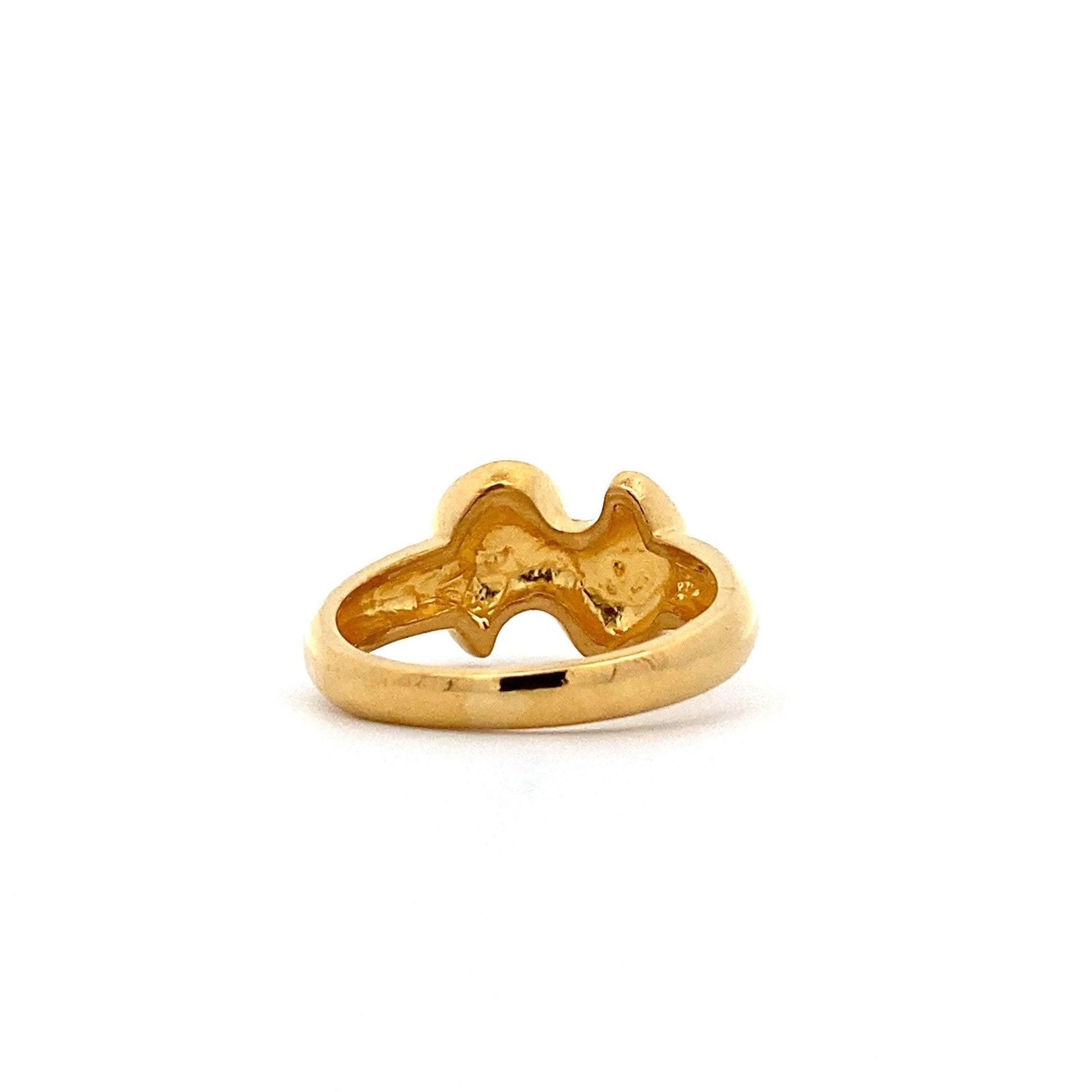 24K Yellow Gold Swirl Top Ring - ipawnishop.com