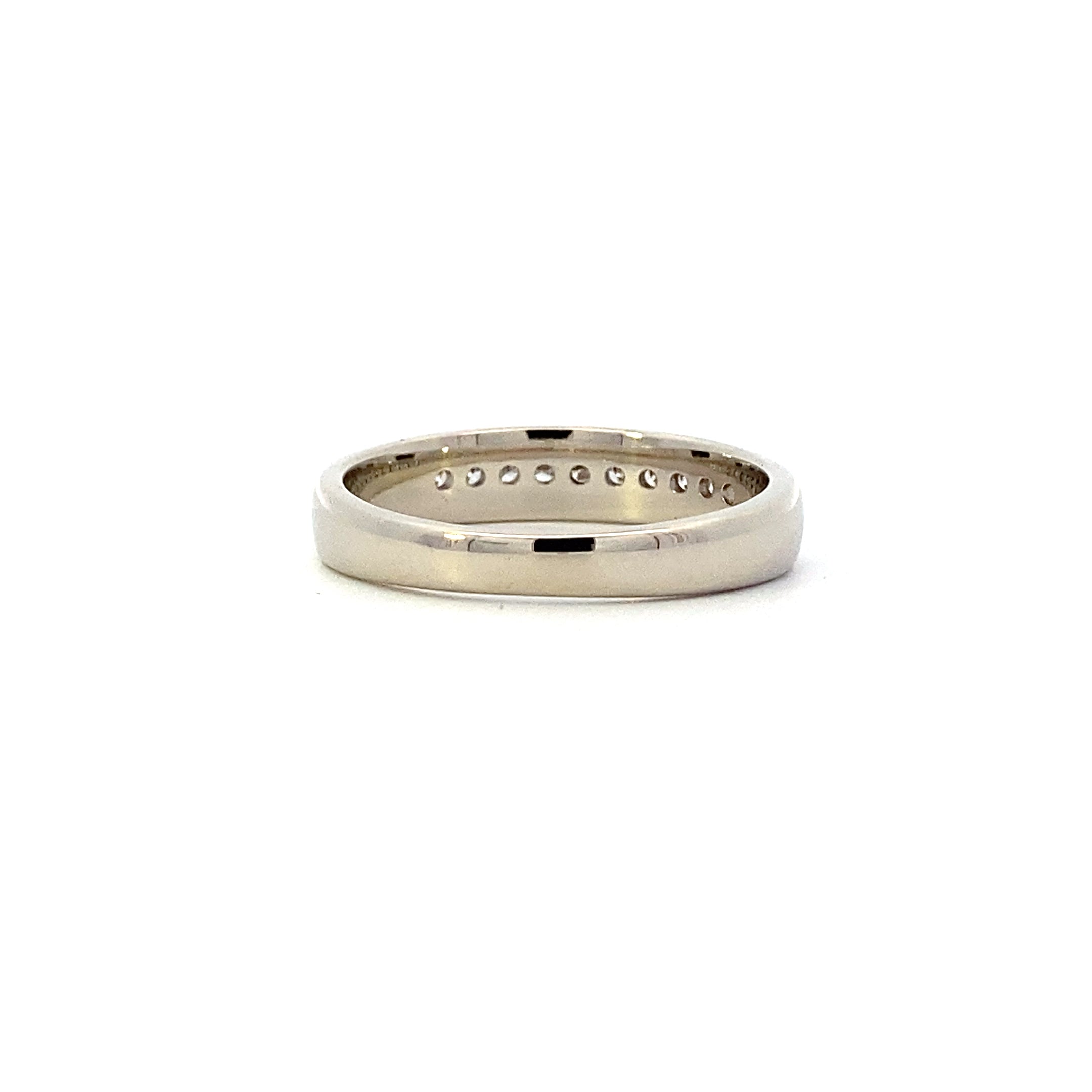14K White Gold Men's Diamond Ring - 0.20ct