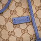 Gucci Khaki Canvas Leather Drawstring Shoulder Bag - 388704