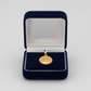 14K Yellow Gold Round Selene Goddess Pendant