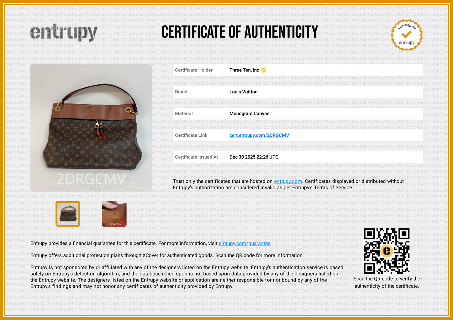 Louis Vuitton Brown Monogram Hobo Bag - M43155