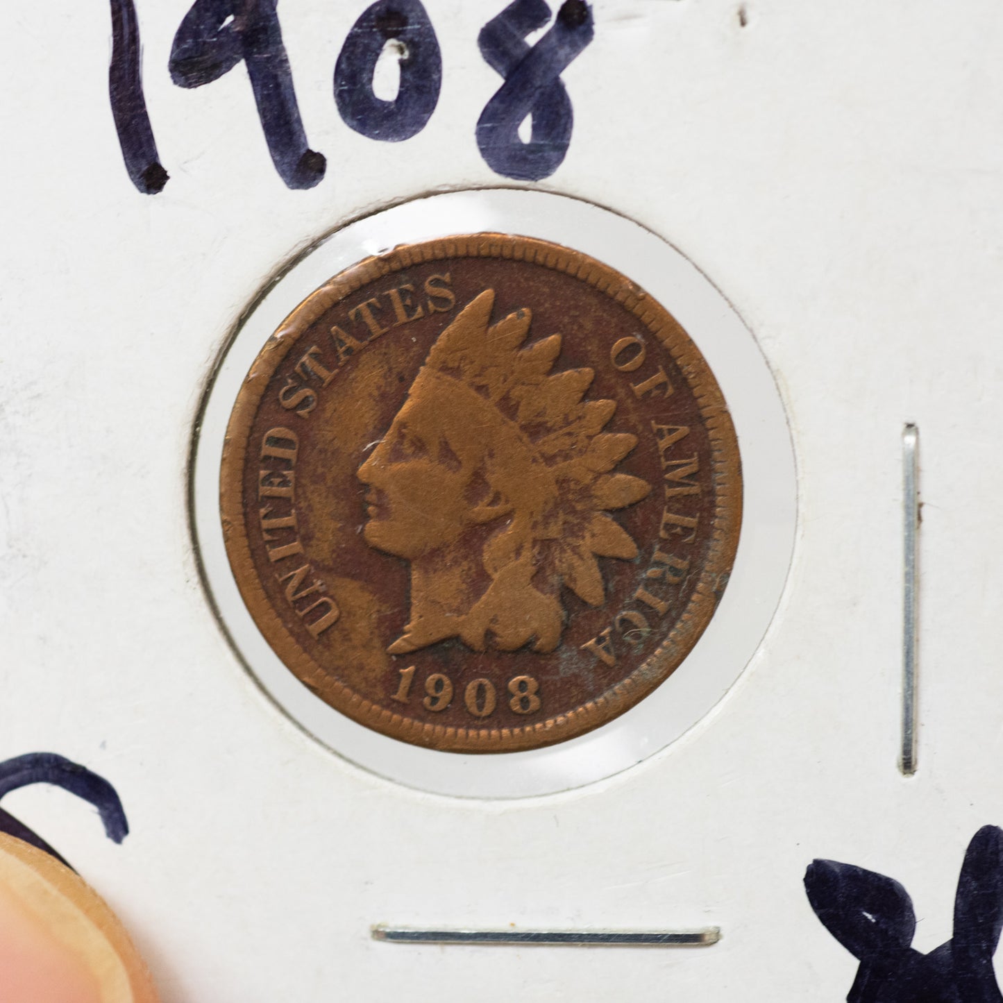 One Cent S Indian Head - 1908