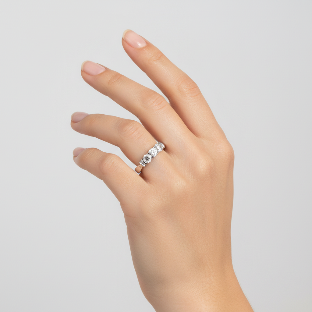 14K White Gold Diamond Ring - 1.14ct