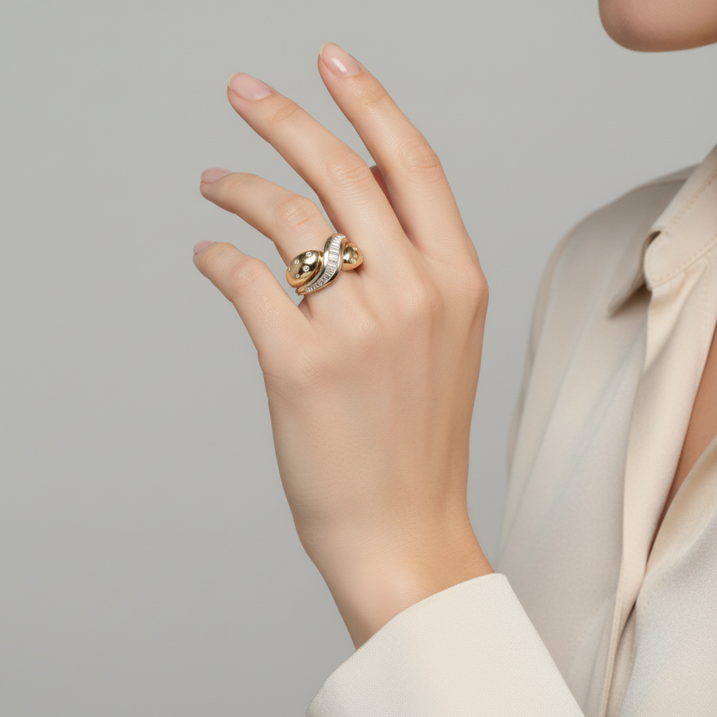 14K Yellow Gold Diamond Ring - 0.6ct
