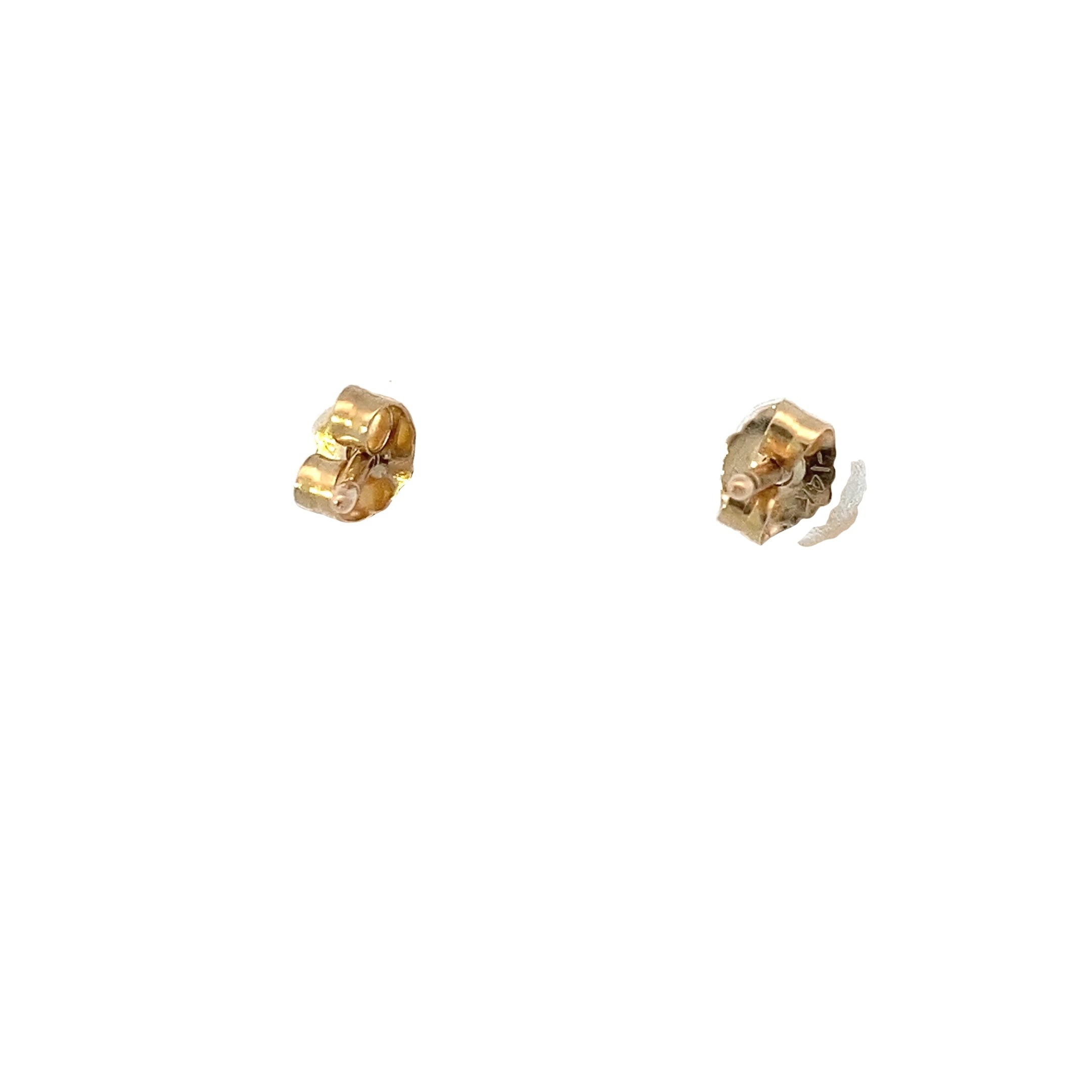 14K Yellow Gold Diamond Solitaire Earrings- 0.92ct