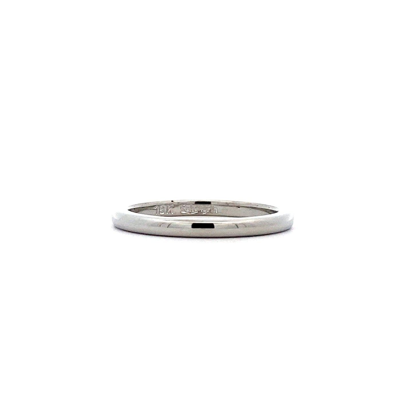 18K White Gold Sohengrin Plain Band