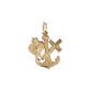 14K Yellow Gold Anchor, Cross & Heart Pendant